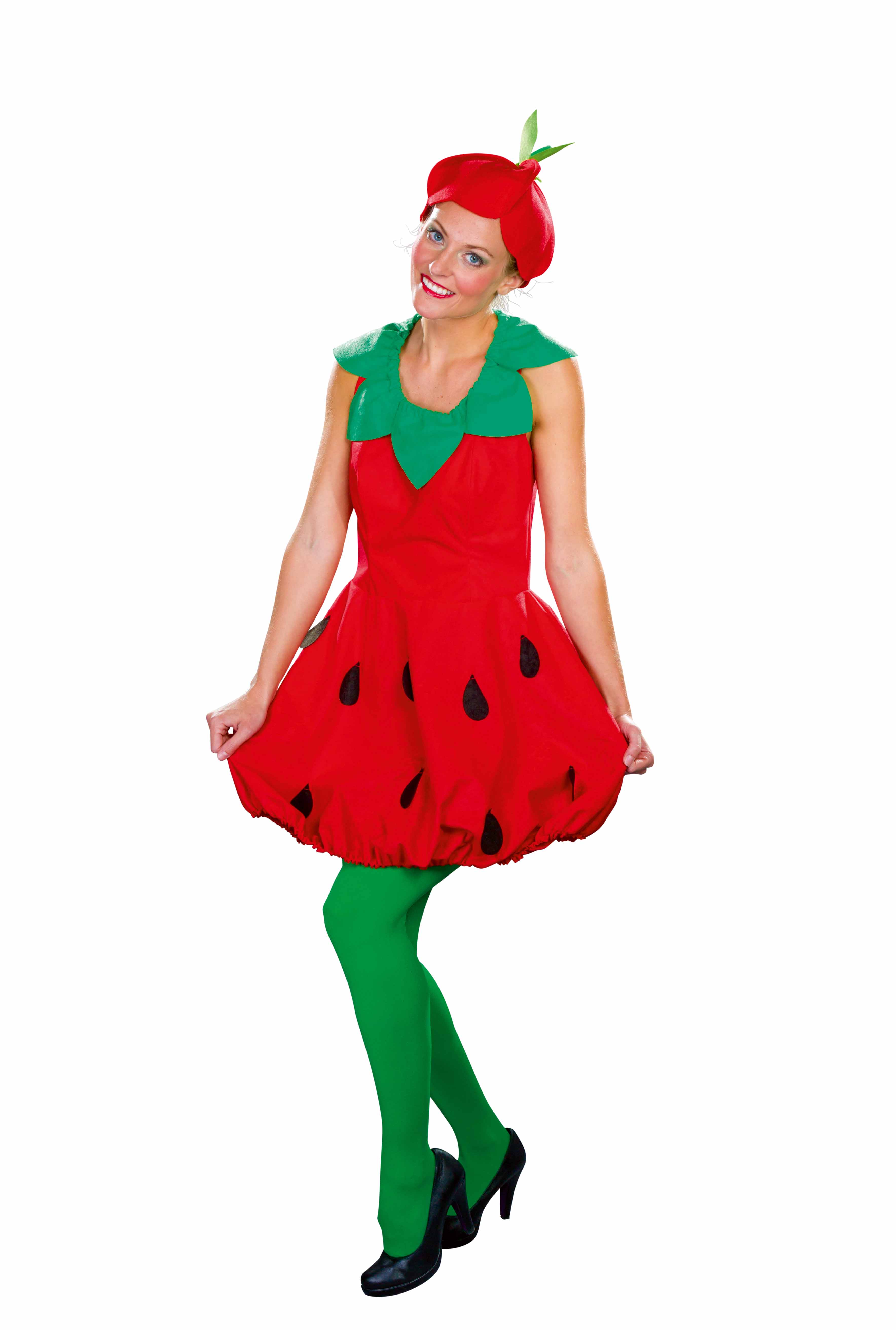 Kostüm süße Früchtchen Früchte Erdbeere Kirsche Zitrone Obst Kleid Karneval