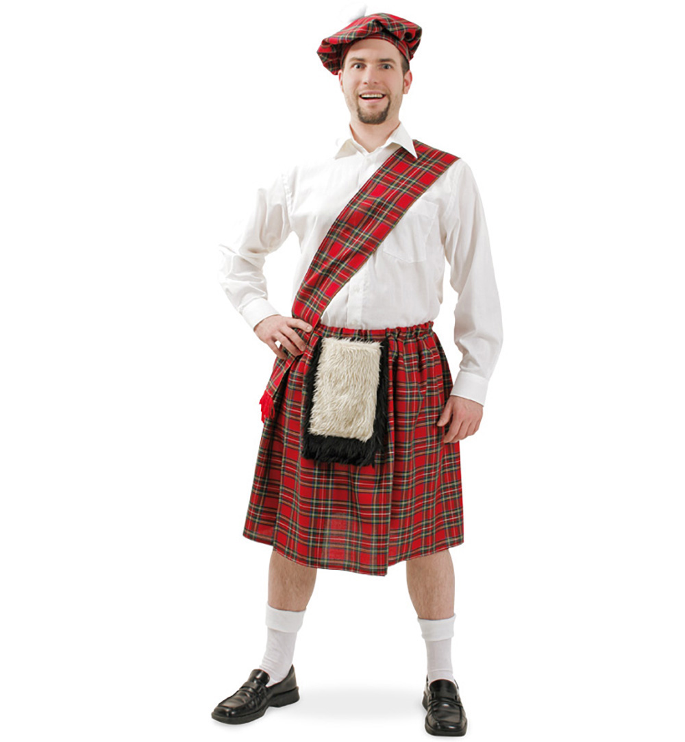 Männer Rock Kleider Plaid Traditionelle Kostüm SCHOTTE Kilt Dress H/J 