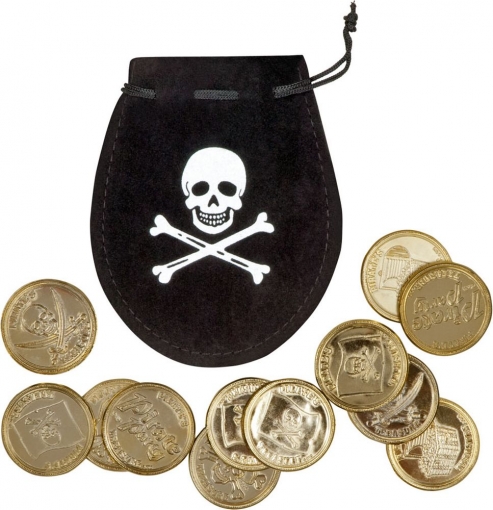 Piraten Münzbeutel mit 10 Münzen