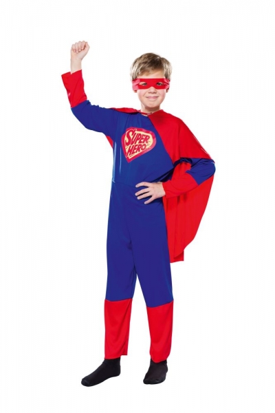 Superheld Overall mit Umhang und Maske
