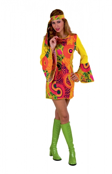 Hippie Kleid mit Stirnband Größe 42/44