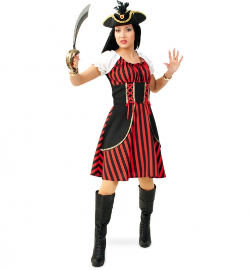 Piratenlady Piratenkostüm Damen Piratenkleid
