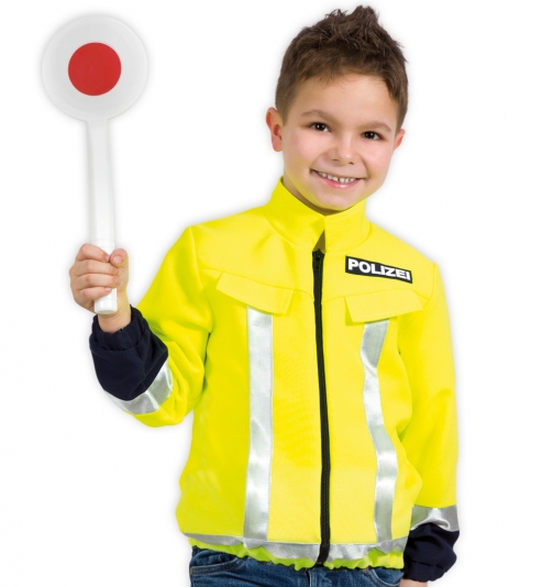 Polizei Jacke Kinder neongelb Spieljacke Uniform