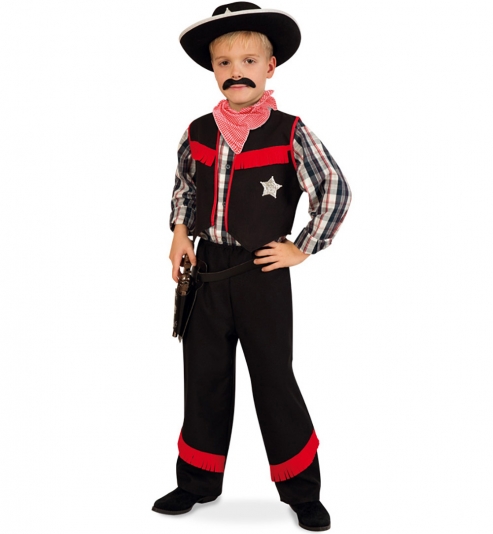 Cowboy Ranger Sherrif Kostüm 3tlg. (Hose, Weste, Halstuch)