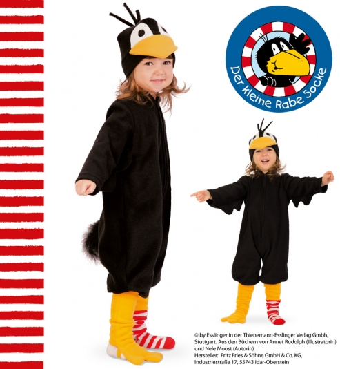 Rabe Socke, Overall + Mütze Kinder Kostüm