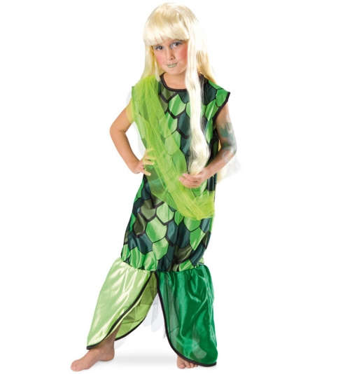 Nixe Meerjungfrau Kleid mit Schärpe