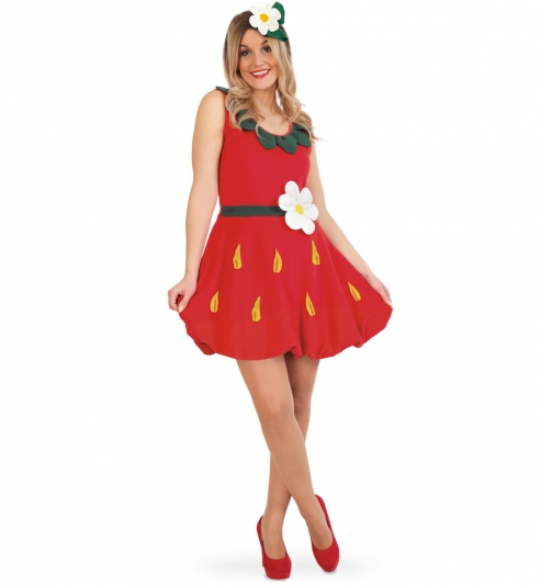 Süße Erdbeere Emily Strawberry Kleid + Haarreif