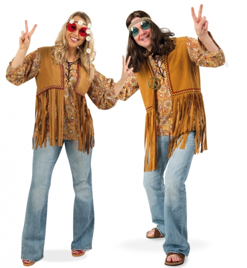 Hippie  Weste Flower Power 60er Jahre Kostüm