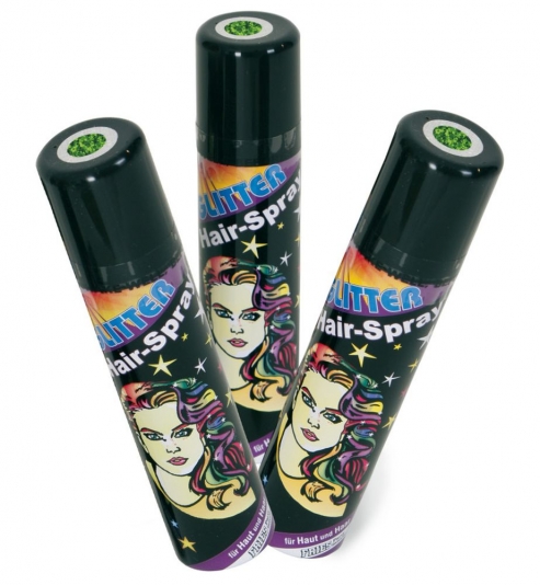 Glitzer-Haarspray - Glitter Hair-Spray, grün