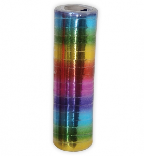 Luftschlange Rainbow-metallic Faschingsdeco