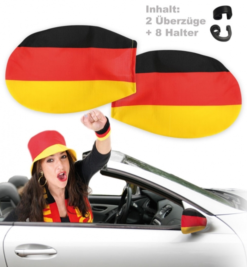 Deutschland FAN  Autospiegel Überzug im Set 2 Stk.