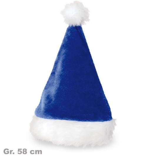Nikolausmütze blau, Gr. 58 cm