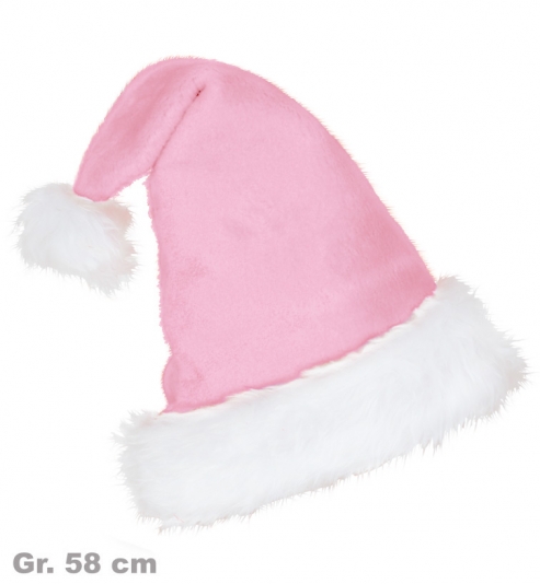 Nikolausmütze rosa, Gr. 58 cm