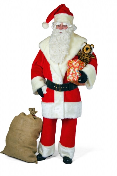 Weihnachtsmann Plüsch Anzug Nikolaus Kostüm