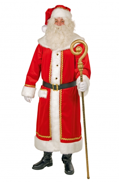 Weihnachtsmann Kostüm Nikolaus Samtmantel