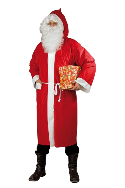 Weihnachtsmann-Mantel aus Waschsamt Nikolaus Kostüm