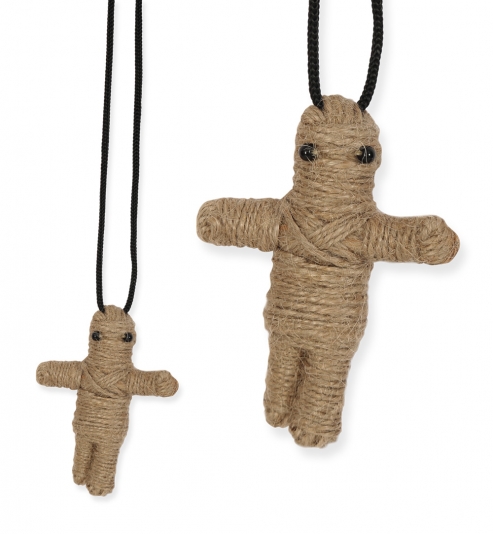 Halskette Voodoo-Puppe, Puppe ca. 75 mm Länge
