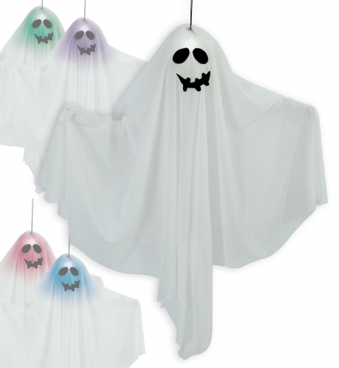 Geist Ghost Halloween Deko Figur Höhe 60 cm farbwechsel