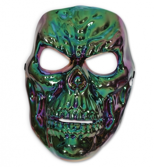 Totenkopf Halbmaske Horrormaske shiny skull