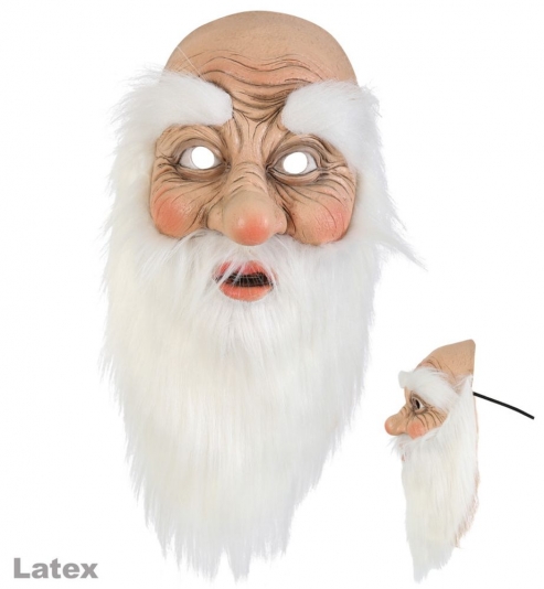 Halbmaske Santa Claus, Latex, Nikolaus, Weihnachtsmann
