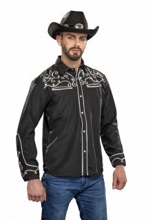 Cowboy Hemd Country Western, schwarz