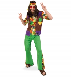 Hippie 2-tlg. Oberteil, Hose und Stirnband