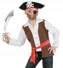 Pirat Seeräuber Oberteil mit Gürtel