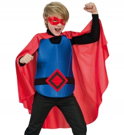 Super Hero Superheld Umhang mit Brustpanzer und Maske
