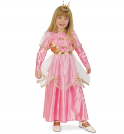 Prinzessin Kleid rosa/gold mit Gürtel