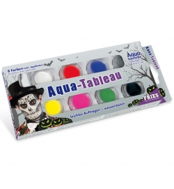 Aqua Schmink Set Halloween, 8 Farben incl Pinsel, 32g