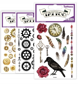 Steampunk Tattoos Karte - diverse Designs