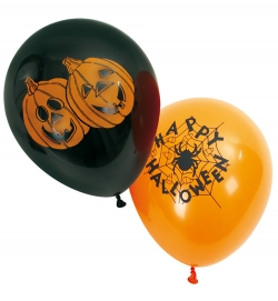 Luftballon mit Halloween Motiv 6er Pack