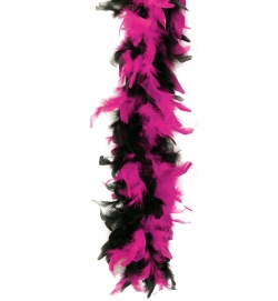 Federboa, 2-farbig schwarz/pink, ca. 1,80 m Länge, ca.45g
