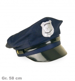 Polizei-Mütze, blau, Gr. 58 cm