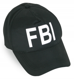 Basecap FBI, Druck weiß, variabel von 55 cm – 60 cm
