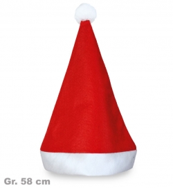 Mini Weihnachtsmütze Nikolaus-Mütze mit Haarclip Glocke Feder Pailetten rot 132 