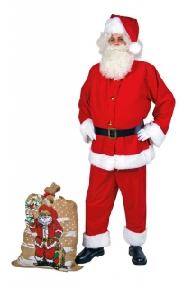 Weihnachtsmannkostüm Waschsamt Nikolaus Anzug