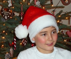 Nikolausmütze Weihnachtsmütze Plüsch für Kinder