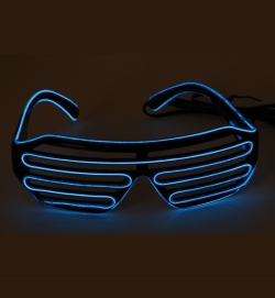 LED-Brille blau coole Leuchtbrille Faschingsbrille