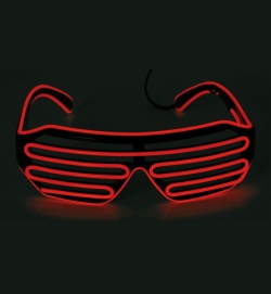 LED-Brille orange coole Leuchtbrille Faschingsbrille