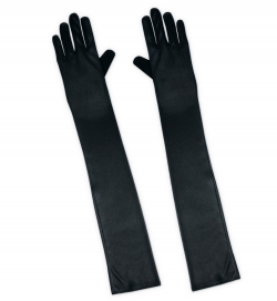 Handschuhe, schwarz, ca. 60 cm Länge