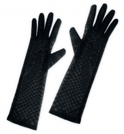 Handschuhe Netz, schwarz, ca. 40 cm Länge