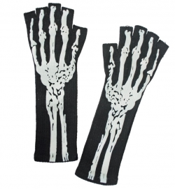 Lange Skelett Handschuhe