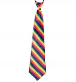 Krawatte bunt, regenbogenfarbig, ca. 43 cm Länge