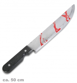 Messer mit Blut, ca. 50 cm Länge