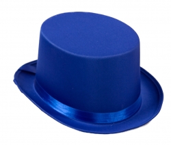 Zylinder mit Samtüberzug blau