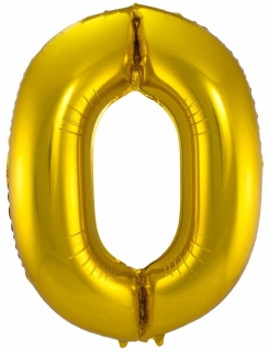 Folienballon Zahl gold, ca. 86 cm