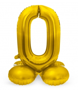 Folienballon Zahl gold