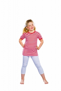 Kinder T-Shirt, rot/weiß gestreift