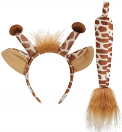 Giraffen-Set 2-tlg. Haarreif und Schwanz